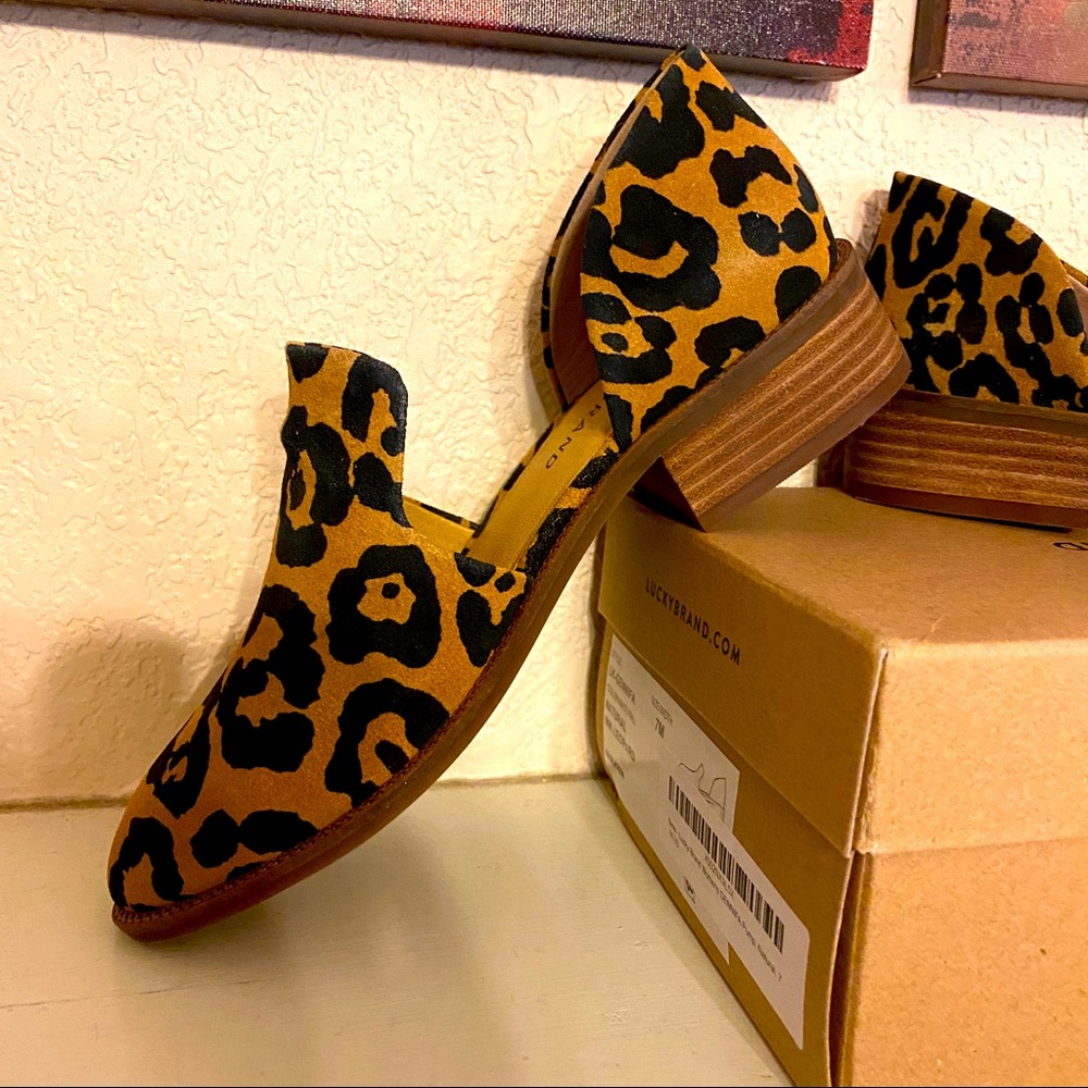 Lucky Brand Gennifa flats, NIB, leopard